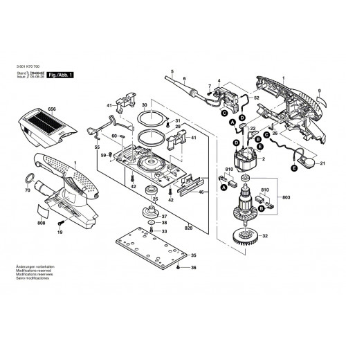 Запчасти для шлифмашины Bosch GSS 23AE